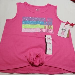 Justice Pink and Glittery Kids Tank Top